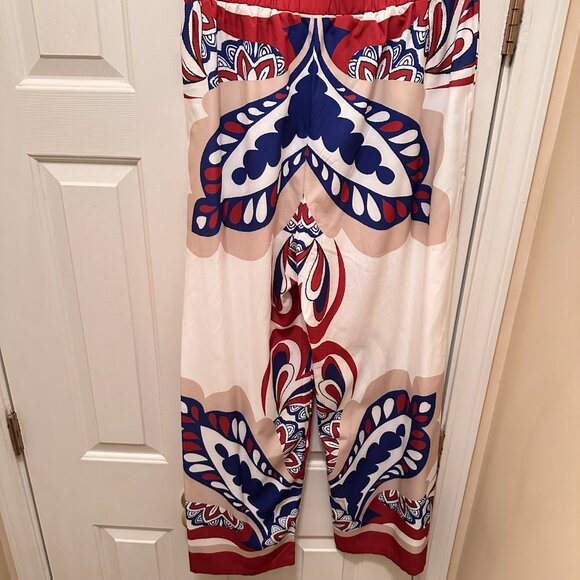 Abstract Beige Print Shirt & Pants Set – Size XL - Picture 4 of 9